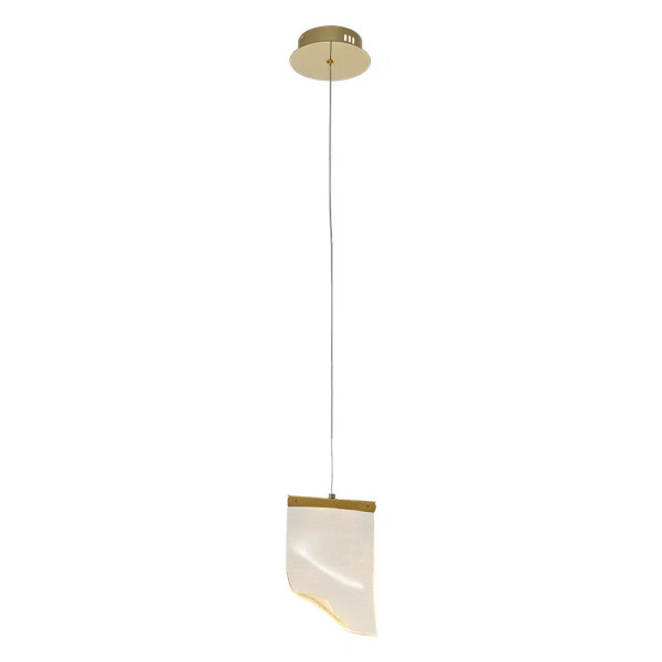 PENDENTE ONDA DOURADO E TRANSPARENTE 1X2.5W 3000K 125LM - OC008S