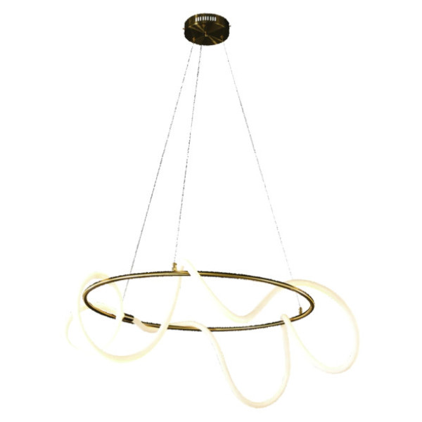 PENDENTE MANTRA DOURADO (D)80CM (A)30CM 1X45W 2700K 3375LM - OC011L