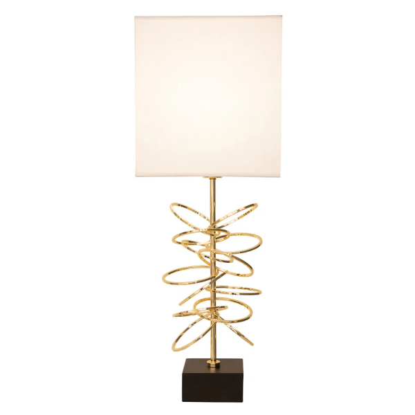 BASE PARA ABAJUR VENETO DOURADO (D)13CM (A)54CM 1XE27 40W - MI003