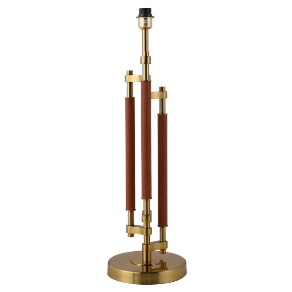BASE PARA ABAJUR VENETO DOURADO E MARROM (D)17CM (A)58.5CM 1XE27 40W - MI009