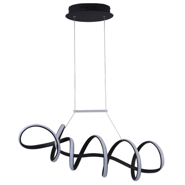 PENDENTE ZIG PRETO (C)84CM (L)22CM (A)21CM 1X35W 3000K 1800LM - TP003B