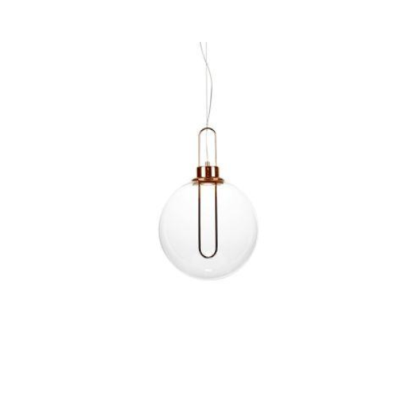 PENDENTE GHIANDA DOURADO E TRANSPARENTE (D)30CM (A)46.5CM  1X3W 3000K 300LM