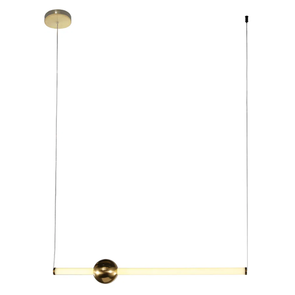 PENDENTE BOSSA NOVA DOURADO E BRANCO (D)12CM (A)90CM 1X20W 3000K 1000LM - OC006