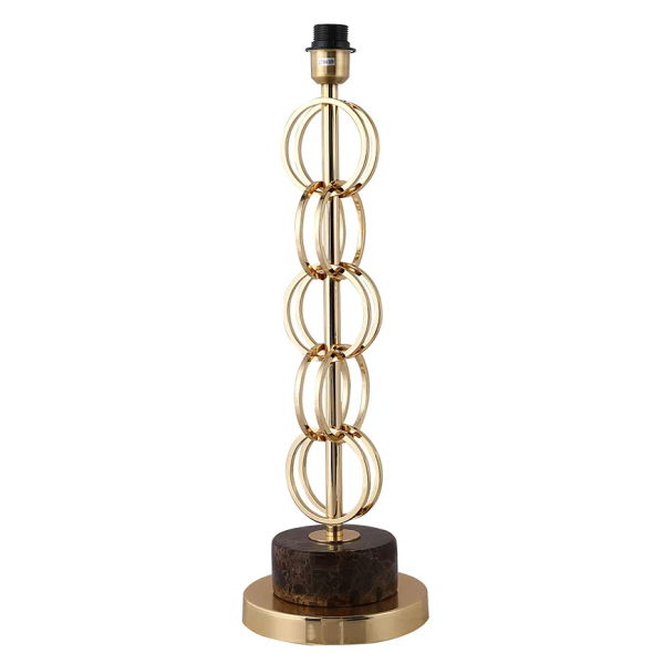 BASE PARA ABAJUR VENETO DOURADO E MARROM (D)18CM (A)57.5CM 1XE27 40W - MI005
