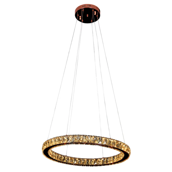 PENDENTE AURA PICCOLA COBRE E CHAMPAGNE (D)60CM (A)5.5CM 1X24W 3000K 1320LM - ID010E