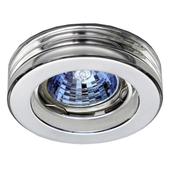 SPOT DE EMBUTIR D 6CM X 4CM 1XGU10 127V / 220V CROMADO E TRANSPARENTE - YD755B