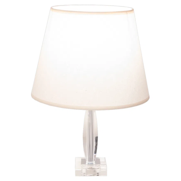BASE PARA ABAJUR KRISTALO CROMADO E TRANSPARENTE (C)8CM (L)8CM (A)28CM 1XE27 40W - XL001