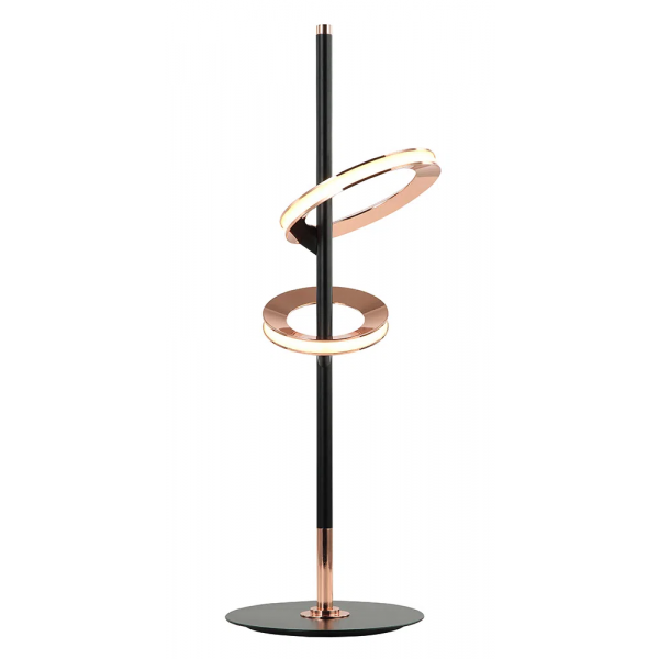 ABAJUR GINGA ROSE GOLD E PRETO (D)20CM (A)60CM 4,3W + 6,1W 3000K 520LM - BB013