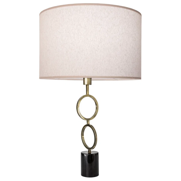 BASE PARA ABAJUR TARSILA DOURADO E PRETO (C)14CM (L)14CM (A)55.5CM 1XE27 40W - GL008