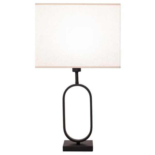 BASE PARA ABAJUR ARCO PRETO (C)10CM (L)15CM (A)45CM 1XE27 40W - GL018B