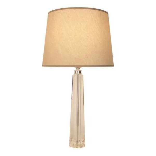 BASE PARA ABAJUR CLASSIC CROMADO E TRANSPARENTE (D)9CM (A)45CM 1XE27 40W - XL1151