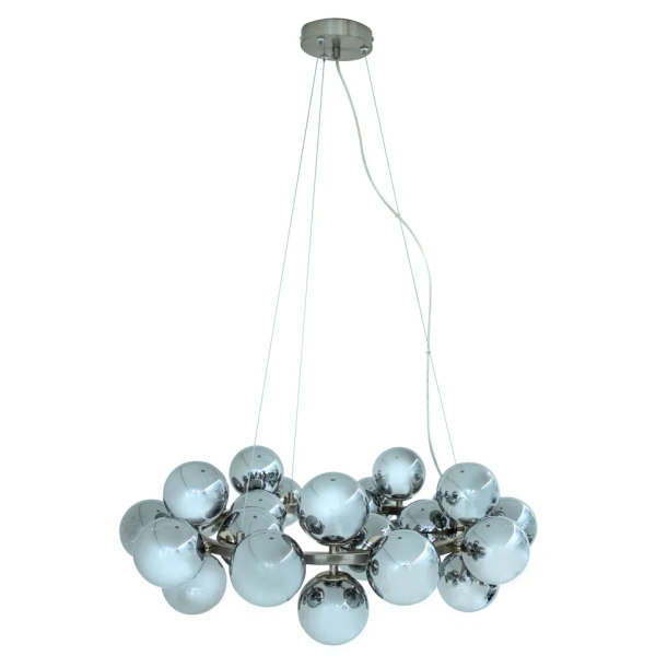 PENDENTE HALO NIQUELADO E CROMADO (D)69.5CM (A)24CM 25XG9 125W