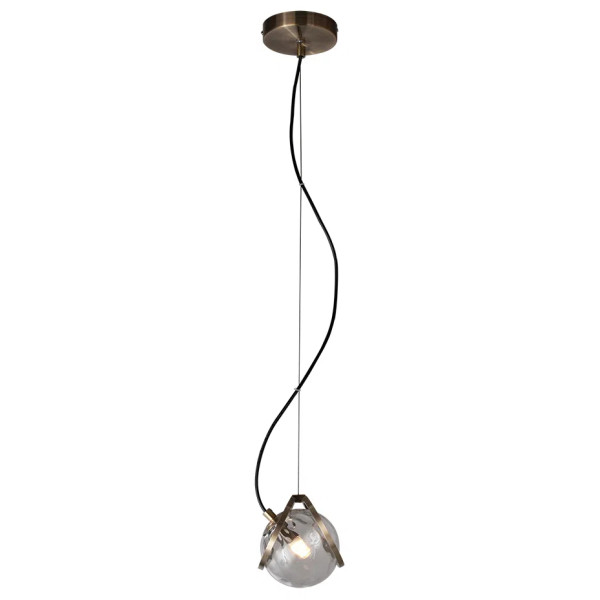 PENDENTE TAHI DOURADO E TRANSPARENTE (D)14CM (A)15CM 1XG9 25W - RE014S