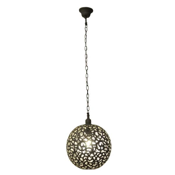 PENDENTE INDIRA D 28CM X 42CM 1XE27 127V / 220V CINZA - PEI0024MCI
