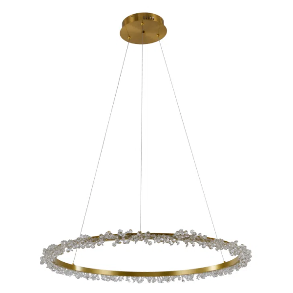 PENDENTE ASTER DOURADO (D)80CM (A)8CM 1XLED 37W 3000K 2775LM IP20