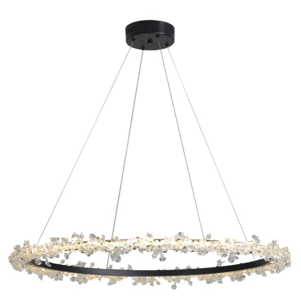 PENDENTE ASTER PRETO (D)80CM (A)8CM 1XLED 37W 3000K 2775LM IP20
