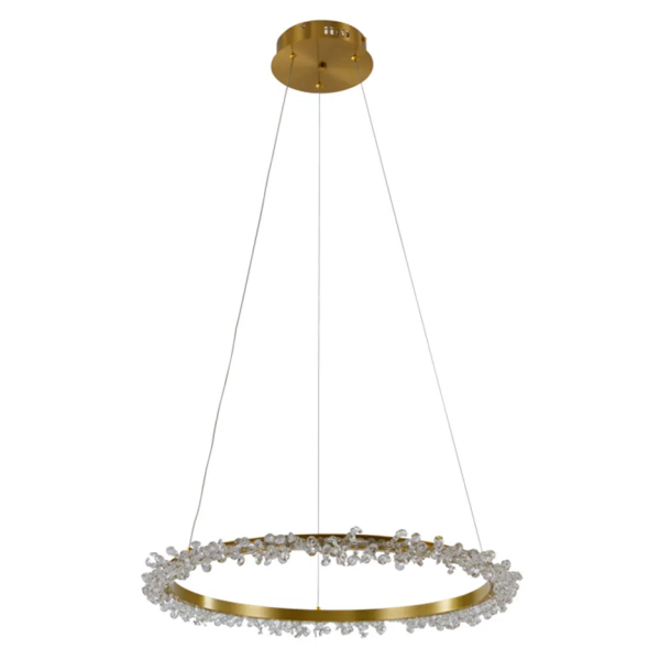 PENDENTE ASTER DOURADO (D)60CM (A)8CM 1XLED 28W 3000K 21LM IP20