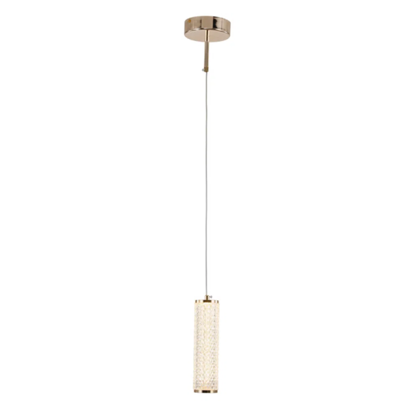 PENDENTE FLUTE ROSE GOLD (D)7CM (A)22,7CM 1X12 + 18 + 24W 3000K 525LM LED