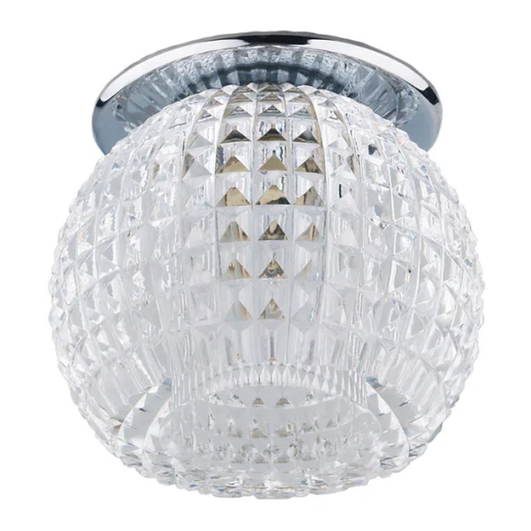 SPOT DE EMBUTIR D 9CM X 7.5CM 1XG9 127V / 220V CROMADO E TRANSPARENTE - YD1086