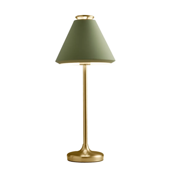 ABAJUR PICCOLO VERDE E DOURADO (D)23CM (A)58CM 1X40W E27