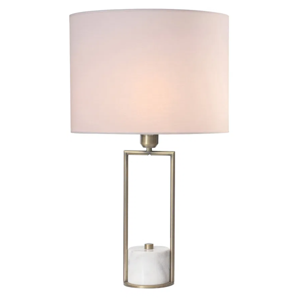 BASE PARA ABAJUR VENETO BRONZE E BRANCO (D)12.5CM (A)39.6CM 1XE27 40W - WR001