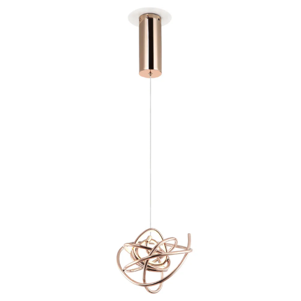 PENDENTE NINHO DOURADO E BRANCO (D)23CM 1X12W 3000K 960LM - WD017S