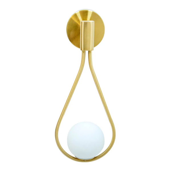 ARANDELA PINGO BRONZE E BRANCO (D)20CM (A)42CM 1XG9 25W - TR002