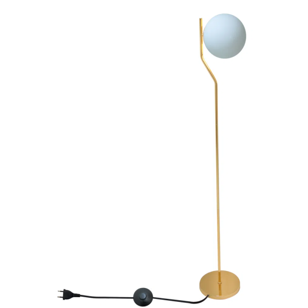 COLUNA VIVA DOURADO E BRANCO (D)25CM (A)160CM 1XE27 BOLINHA 5W - SQ008