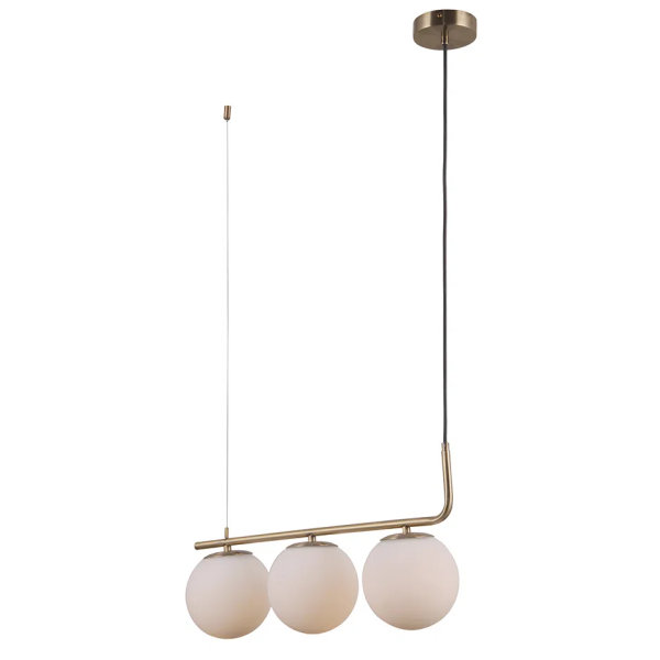 PENDENTE PETIT POA DOURADO E BRANCO 3XE27 15W - SQ001