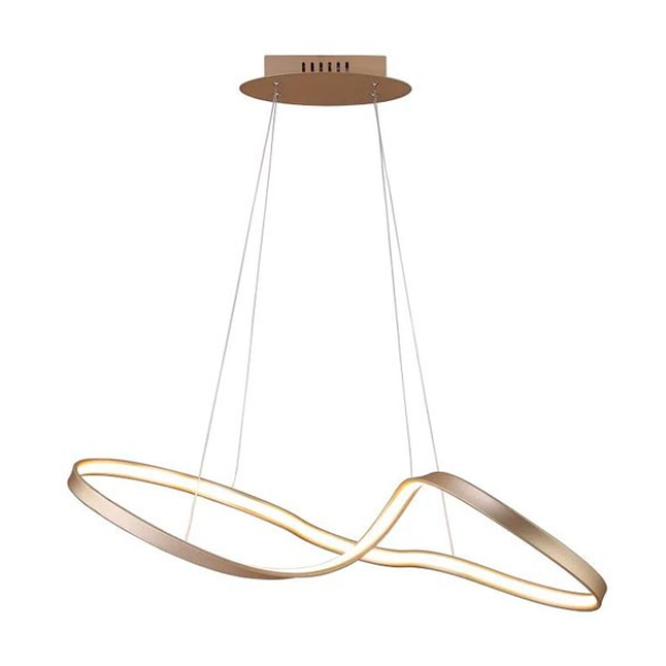 PENDENTE FLOW DOURADO (C)93CM (L)33CM (A)26CM 1X30W 3000K 1500LM - SB008G