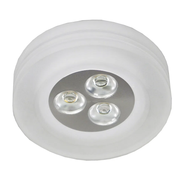 SPOT DE EMBUTIR GLOW D 9CM X 5CM 3 X LED 1W 127V / 220V ACETINADO E TRANSPARENTE - YD227RC