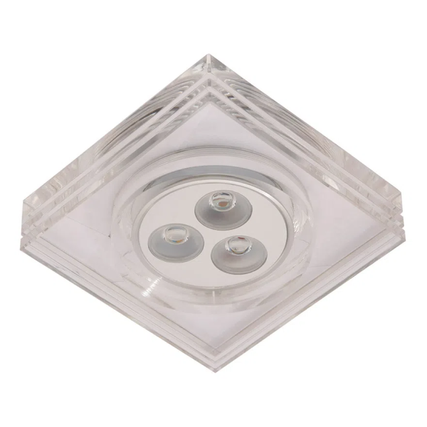 SPOT DE EMBUTIR GLOW 9CM X 9CM X 5CM 3 X LED 1W 127V / 220V ACETINADO - YD227QF