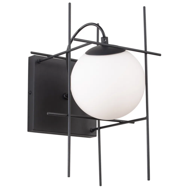 ARANDELA DIX CROMO NEGRO E BRANCO (C)21CM (L)21,5CM (A)35CM 1X25W G9