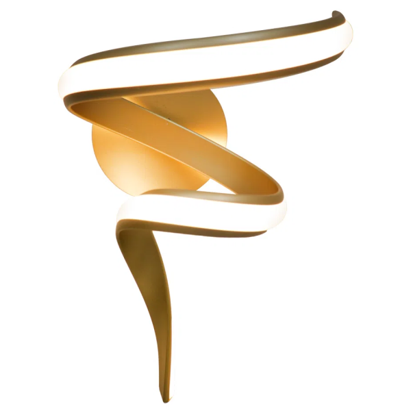 ARANDELA FLUIRE DOURADO (C)20CM (L)30CM (A)40CM 1X12W 3000K 720LM
