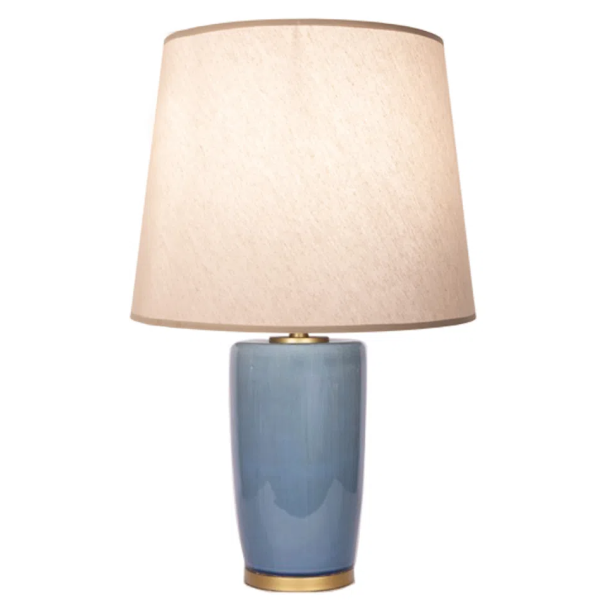 BASE PARA ABAJUR CERAMIKE AZUL E DOURADO (D)21CM (A)32CM 1X40W BULBO