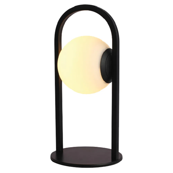 ABAJUR PLOC PRETO E BRANCO (D)15,5CM (A)31,5CM 1X4,8W 3000K 288LM LED