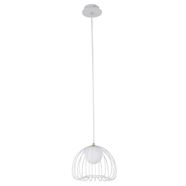 PENDENTE LAMP D 38CM X 33CM 1XG9 127V / 220V BRANCO - ML004W