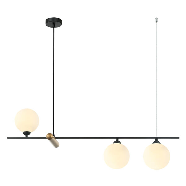 PENDENTE BAMBU PRETO E DOURADO (C)80CM (L)19CM (A)29CM 3XG9 75W - HL017SW