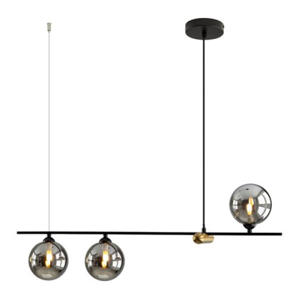 PENDENTE BAMBU PRETO (C)80CM (L)19CM (A)29CM 3XG9 75W - HL017SB