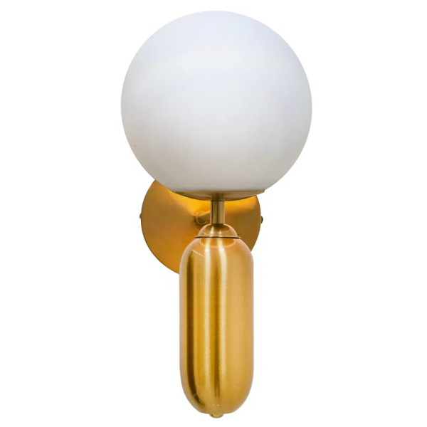 ARANDELA CUICA BRONZE E BRANCO (C)15CM (L)21CM (A)34CM 1XE27 BOLINHA 25W - HL016
