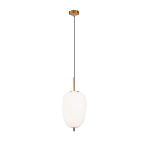 PENDENTE TRES DOURADO E BRANCO (D)27CM (A)59.5CM 1XE27 40W - HC015G