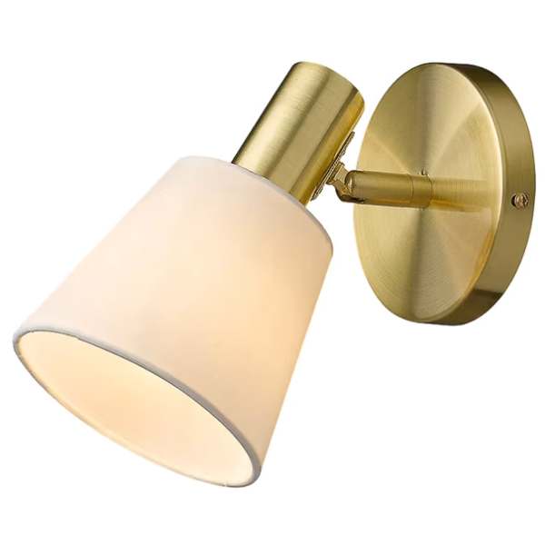Arandela Pipe Dourado E Branco (D)12Cm (A)21Cm 1Xe14 40W - ME004W