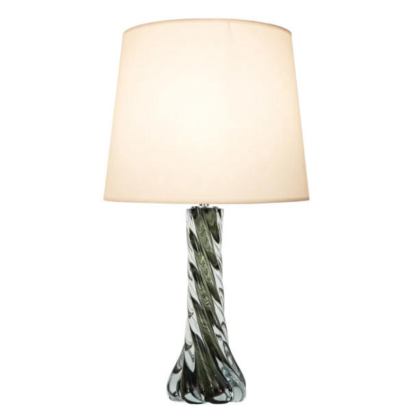BASE PARA ABAJUR MURANO CROMADO E FUME (D)11CM (A)35CM 1X40W E27
