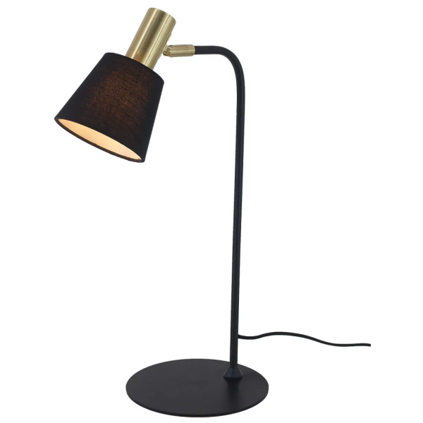 ABAJUR PIPE DOURADO E PRETO (D)12CM (A)49.5CM 1XE14 40W - ME002