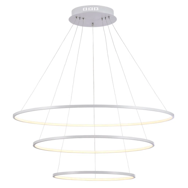 PENDENTE BIRDIE BRANCO (D)80 + 60 + 40CM (A)42CM 17W + 13W + 9W 3200K 3120L - KW002W