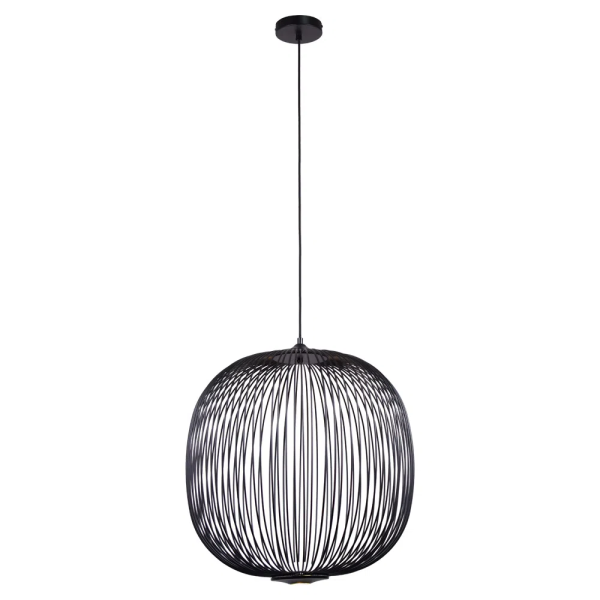 PENDENTE ARAL PRETO (D)53CM (A)55CM 2X4W 3000K 900LM - KE006B
