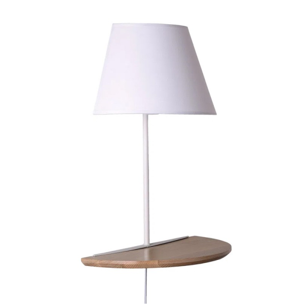ARANDELA LÊRA BRANCO E MARROM (C)36CM (L)18CM (A)46CM 1XE14 40W - ML010W