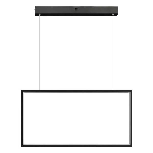 PENDENTE TEC PRETO (C)30CM (L)60CM (A)2CM 1X32W 3000K 1810LM - GD016B