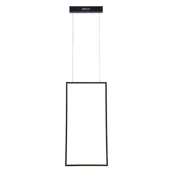 PENDENTE TEC PRETO (C)60CM (L)30CM (A)2CM 1X32W 3000K 1810LM - GD015B