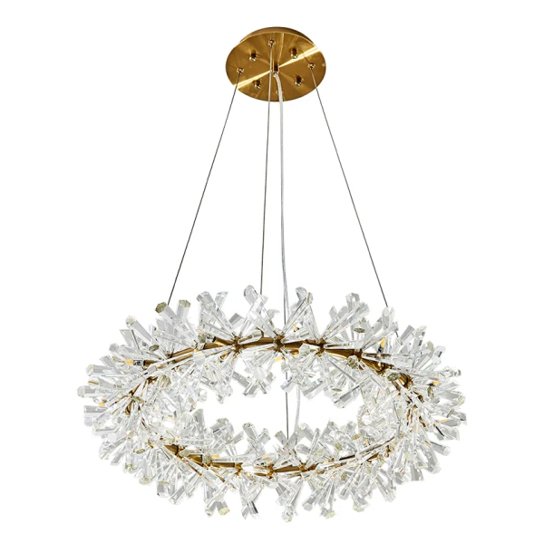 PENDENTE FLORA DOURADO E TRANSPARENTE (D)60CM (A)18CM 18XG4 54W - DY001S